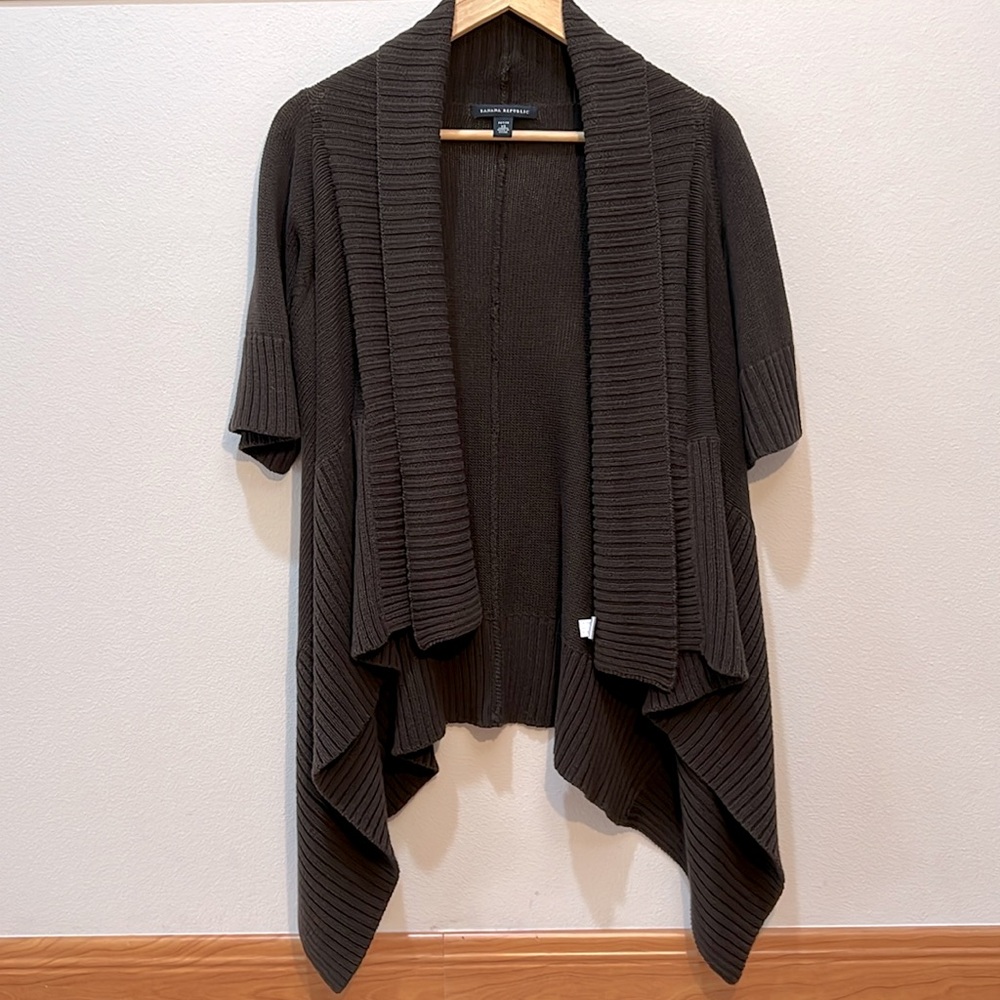 NWOT Banana Republic drape open front short sleeves cardigan sweater